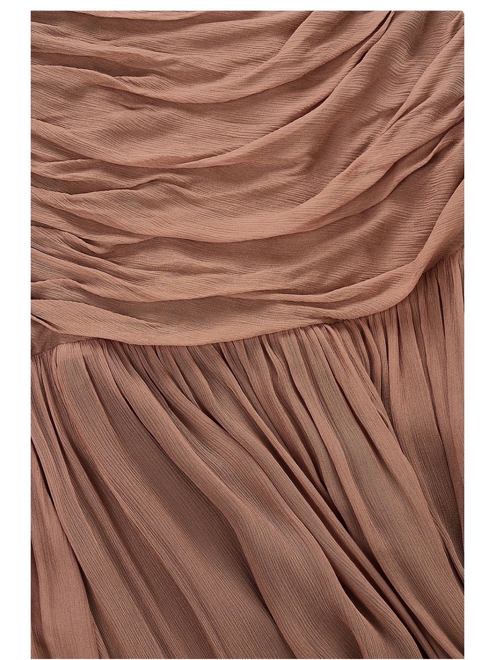 NWT STAUD Dalton Dress Ruched Sleeveless Maxi Gown Taupe Brown Floor Length - Picture 3 of 4
